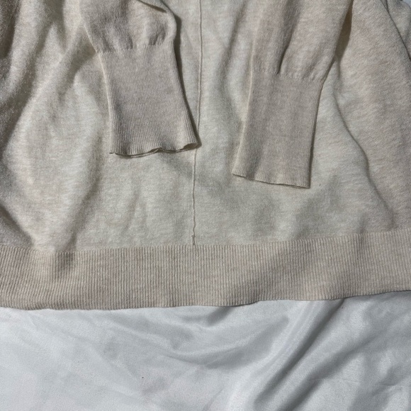 White + Warren Open Cardigan Cotton/Linen Blend Breathable Ivory Size XS - Picture 11 of 11